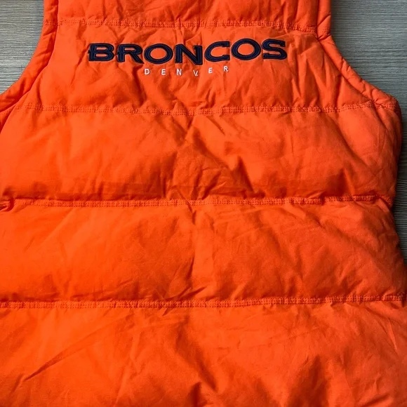NFL Broncos Pro Line Orange Puffer Vest - Picture 2 of 3